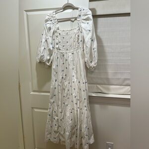 Lug Von Siga Daphne Tiered embroidered midi dress